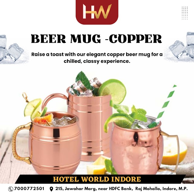 Raise a Toast with Hotel World’s Copper Beer Mug.